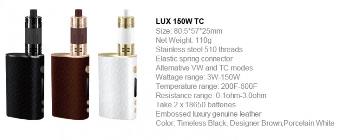 luxbox 150 specs