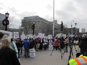 bill 45 front of rally