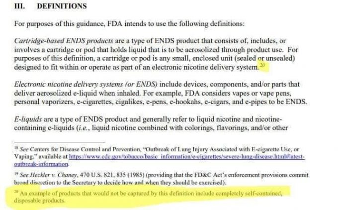 FDA Guidance - Disposables