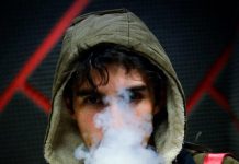 man vaping