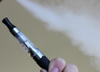 man vaping