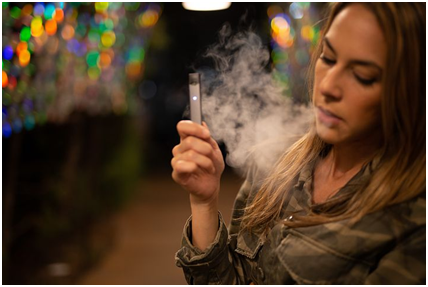 woman vaping