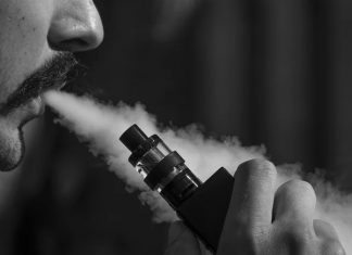 man vaping