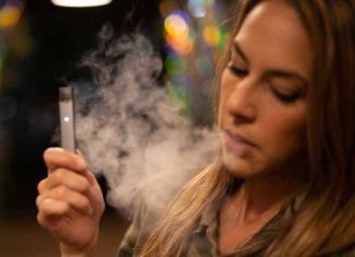 woman vaping