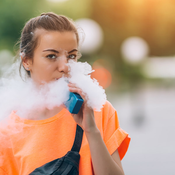 woman vaping