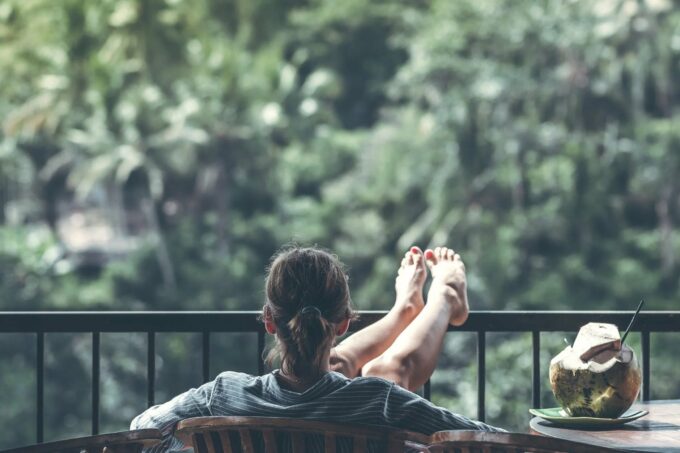 Woman Relaxing In Chair