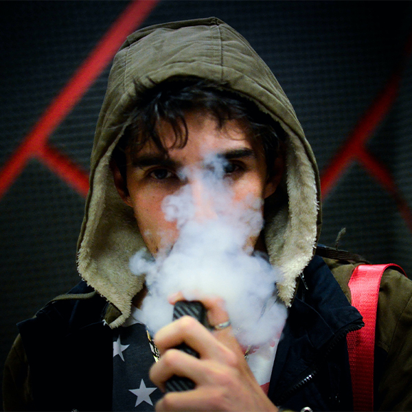 Hoodie Man Vaping