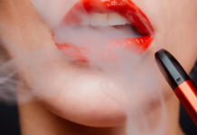 woman vaping