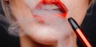 woman vaping