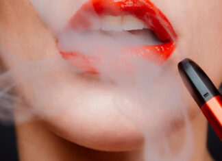 woman vaping