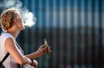 woman vaping