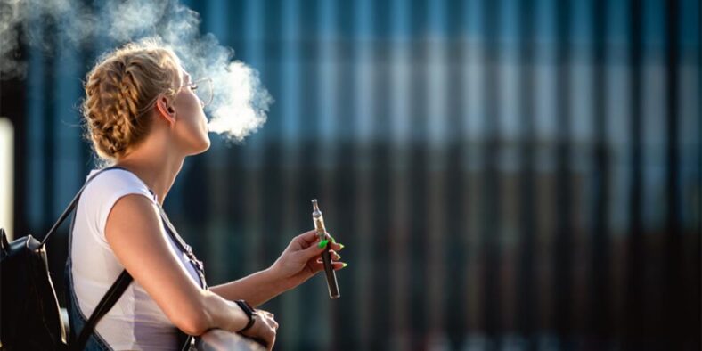 woman vaping