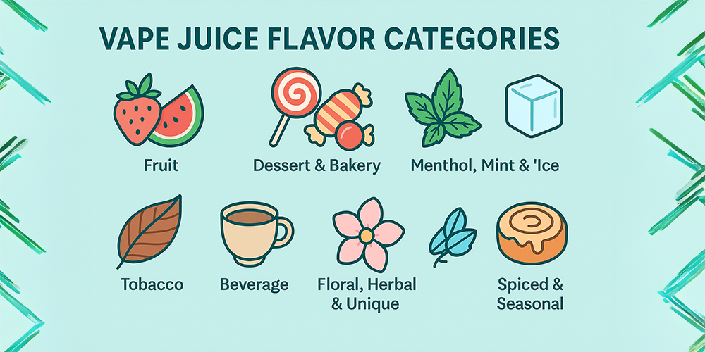 Vape Juice Flavor Categories