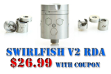 Project Sub-Ohm Swirlfish V2 RDA – $26.99 With Coupon